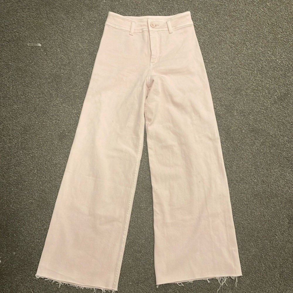 Miou Muse Light/Pastel pink high waisted baggy jeans